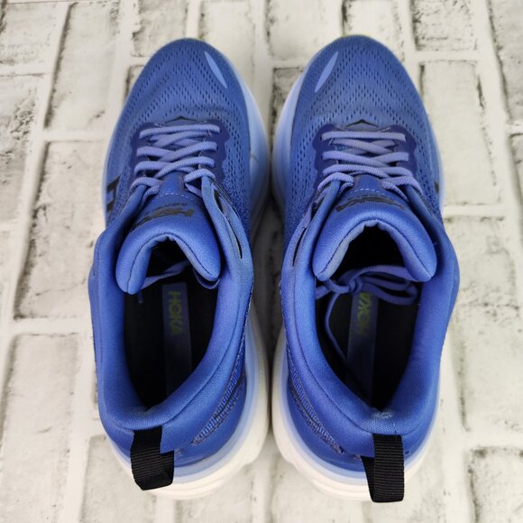 Hoka One One Bondi 8 Women's Sz 10 B Blue Running Walk Gym Athletic Comfort Shoe - Picture 6 of 10